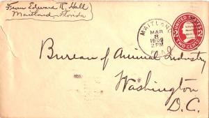 United States Florida Maitland 1909 duplex  Postal Stationery Envelope  Tear ...