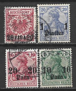 COLLECTION LOT 7527 GERMAN OFFICES IN TURKEY 4 STAMPS 1889+