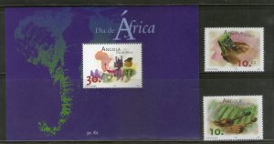 Angola 2001 Musical Instrument Elephant Computer Sc 1185-87 2v+M/s MNH # 5193