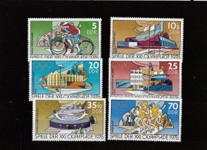 Germany DDR  Scott#  1722-1725, B180-B181  MNH  (1976 Olympic Games)