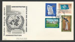 UN-GENEVA # 2,4,5,13  Definitives on FDC  (1)  First Day Cover