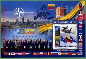 B1812 - SIERRA LEONE - ERROR MISPERF Stamp Sheet - 2023 - NATO Summit in Vilnius-