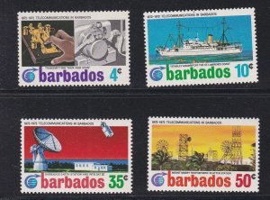 Barbados # 368-372, Telecommunications to Barbados Centennial, Mint NH, 1/2 Cat.