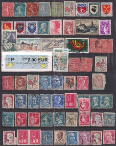 France Selection of 64 used stamps ( D986 )