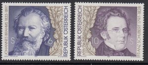 Austria 1723-4 Composers mnh