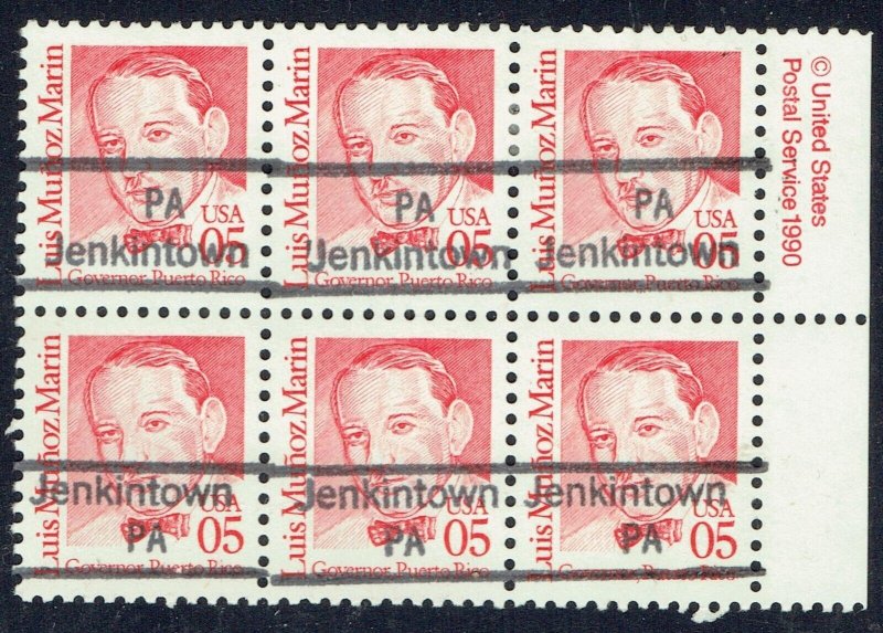 1987 5c Great Am w/precancel ERROR f/JENKINTOWN PA(2173-841) State OVER town