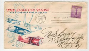 WW2 Patriotic 1942 MACARTHUR WEST VIRGINIA 1ST DAY POST OFFICE EAGLES HAVE TALON