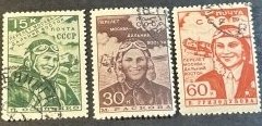 RUSSIA # 718-720-USED---COMPLETE SET---1939