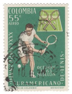 AIRMAIL STAMP FROM COLOMBIA 1963. SCOTT # C454. USED. # 3