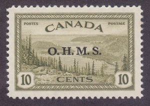 Canada O6 MNH OG 1949 10c Olive O.H.M.S. Overprinted Official Issue XF