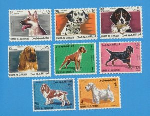 UMM AL QIWAIN - Mi 210-217 - MNH   -- DOGS - 1967