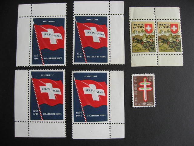 Switzerland labels, cinderellas, whatever they are, have a look! 