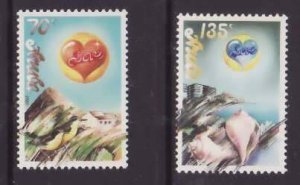 Aruba-Sc#36-7- id5-unused NH set-Love-Seashells-1988-