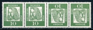 Germany #827b Tete Beche Strip of 4 MNH