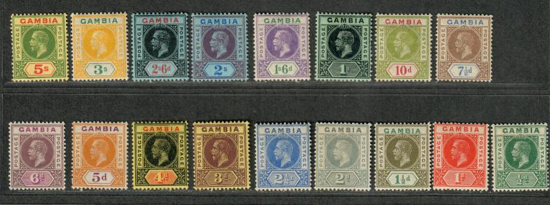 Gambia Sc#70-86 M/LH/F-VF, Complete Set, Cv. $228.80