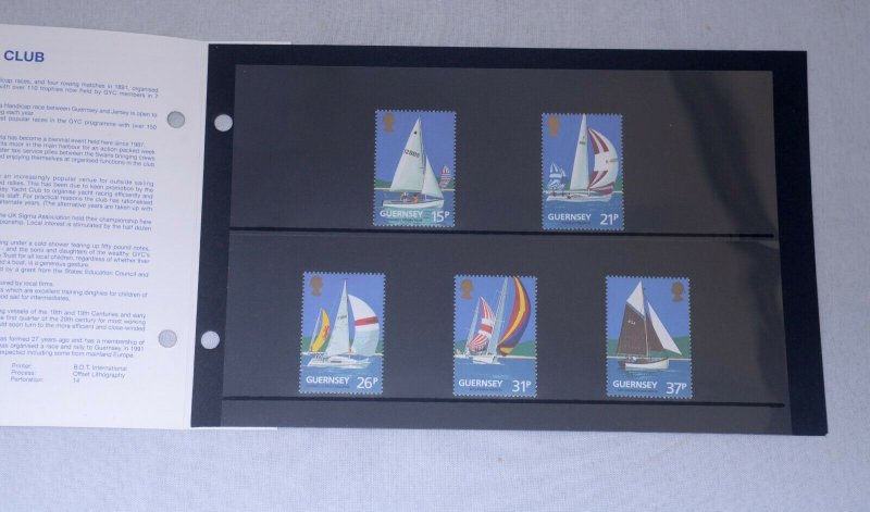 GUERNSEY #459-463 Presentation Pack Souvenir Folder Stamps Postage 1991 Mint NH