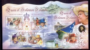 Solomon Islands - 2012 MNH minature sheet # 1166 Queen Elizabeth II - Lot # 62