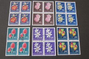 Romania 1972 Sc 2331-36 flower CTO BLK(4) set FU