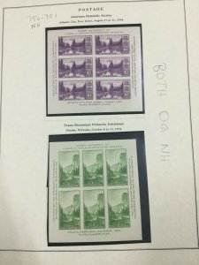 MOMEN: US STAMPS #750-751 MINT OG NH LOT #41014