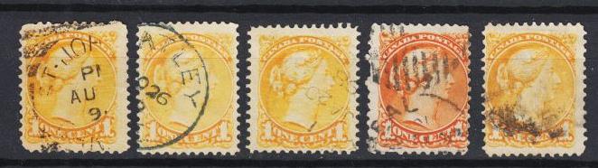 Canada - 1882  QV 1c stamp lot  (8777)