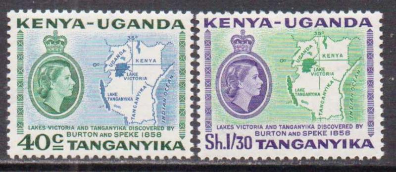 Kenya,Uganda,Tanz.  #118-19  MNH  (1958)  c.v. $1.80