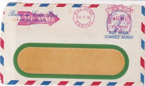 Costa Rica 1958 Banco De Costa Rica SJ Cancel Airmail Stamps Cover FRONT R 17678