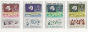 BRITISH ANTARCTIC TERRITORY (BAT) Sc 39-42 NH ISSUE OF 1971 - TREATY - (AO23)