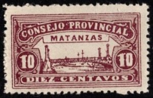 1902 Cuba Local Tax Revenue Matanzas Provincial Council 10 Centavos Unused