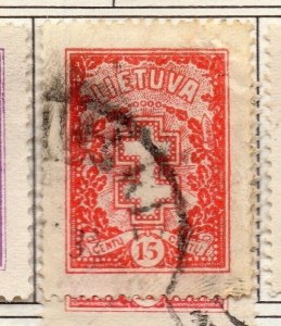 Lithuania 1921-27 Early Issue Fine Used 15c. 174367