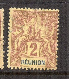 Reunion 1892 Early Issue Fine Mint Hinged 2c. NW-230789