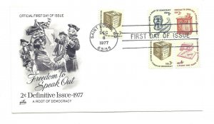 1581-85 1c - 4c Americana, on one ArtCraft, (2c cachet), FDC