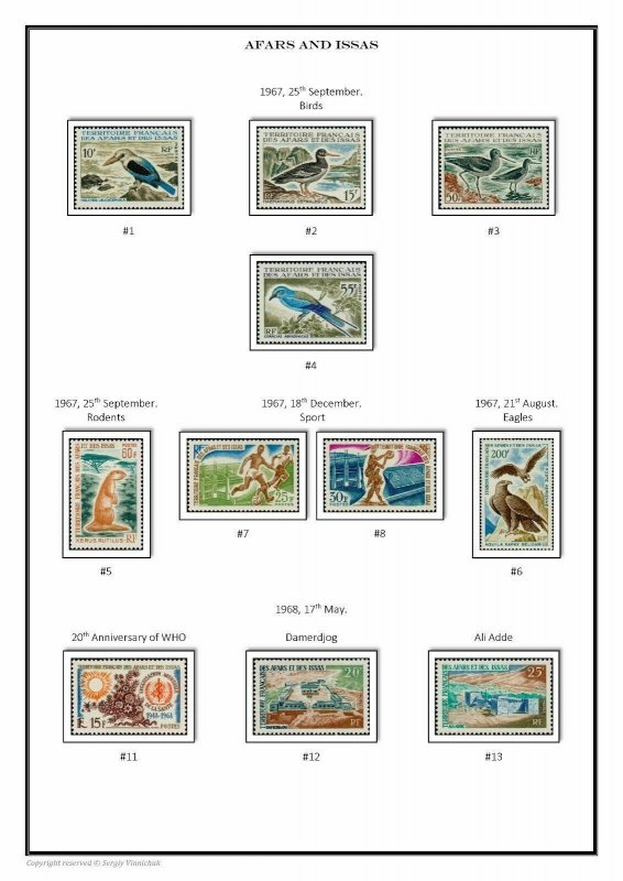 French Colonies and Territories (8 albums) 1852-2020 PDF STAMP ALBUM PAGES