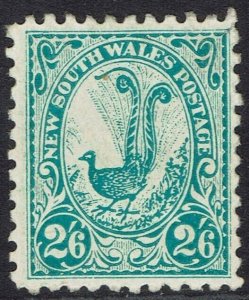 NEW SOUTH WALES 1905 LYREBIRD 2/6 WMK CROWN/A PERF 11