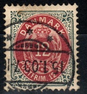 Denmark #29c F-VF Used CV $4.00 (X337)