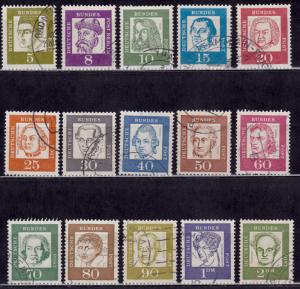 Germany, 1961-64, Various Personalities, sc#824-839 x825, used
