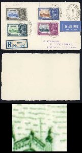 Gold Coast SG115c 1935 Silver Jubilee 6d Lightning Conductor on Cover