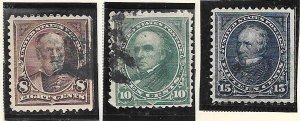 US # 272 -274 (U) CV. $20.50