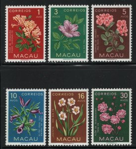 Macao 1953 Flower set Sc# 372-81 NH 