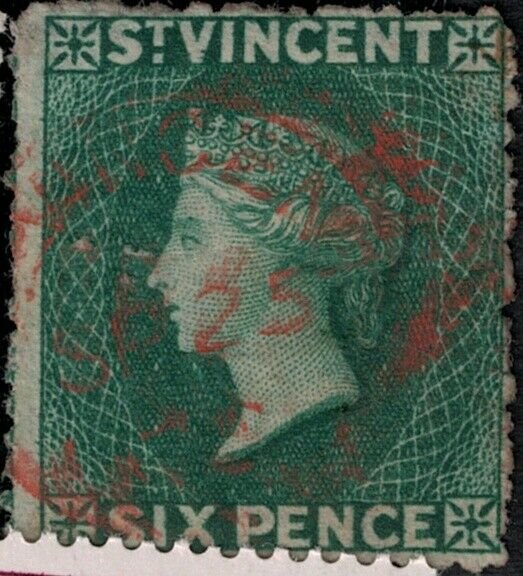 St Vincent 1863-1869 SC 8 Used SCV $83.00