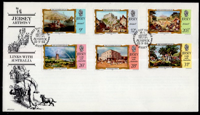 Jersey 340-346 Paintings U/A FDC