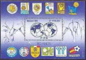 Brazil 1984 MNH Stamps Souvenir Sheet Scott 1921 Sport Football Soccer
