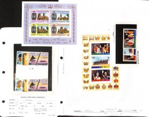 Tuvalu Postage Stamp, #16-18, 43-45a Mint NH, 1976-77