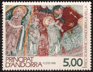 Andorra (French) #369  MNH - Art Roman Fresco  (1988)