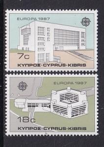 Cyprus   #687-688  MNH  1987  Europa modern architecture