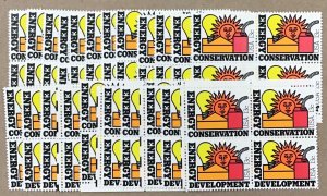 1723-1724  Energy 25 MNH 13¢ Blocks of 4, 100 Count FV $13.00  Issued in 1977