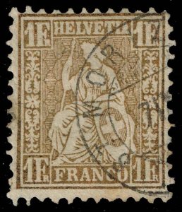 Switzerland #50 Helvetia; Used