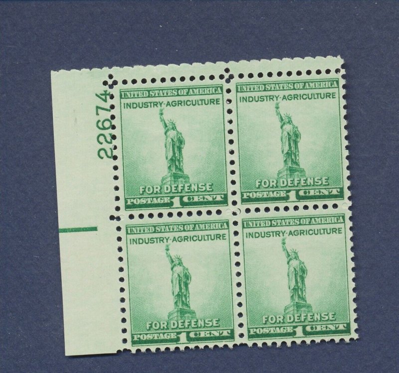 USA - Scott  899 - MNH Plate Block # 22674 UL - Statue of Liberty