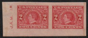 MALACK 371 VF/XF OG H, Pair, corner margin w/ initia..MORE.. b9932