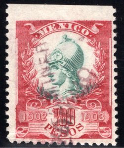 R 223D, Mexico, $100 Pesos, 1902-1903, Warrior Goddess, Impuesto Minero