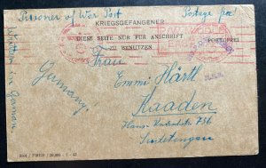 1940s Egypt Camp 310 censored POW Prisoner of War PC Cover to Kaaden Germany